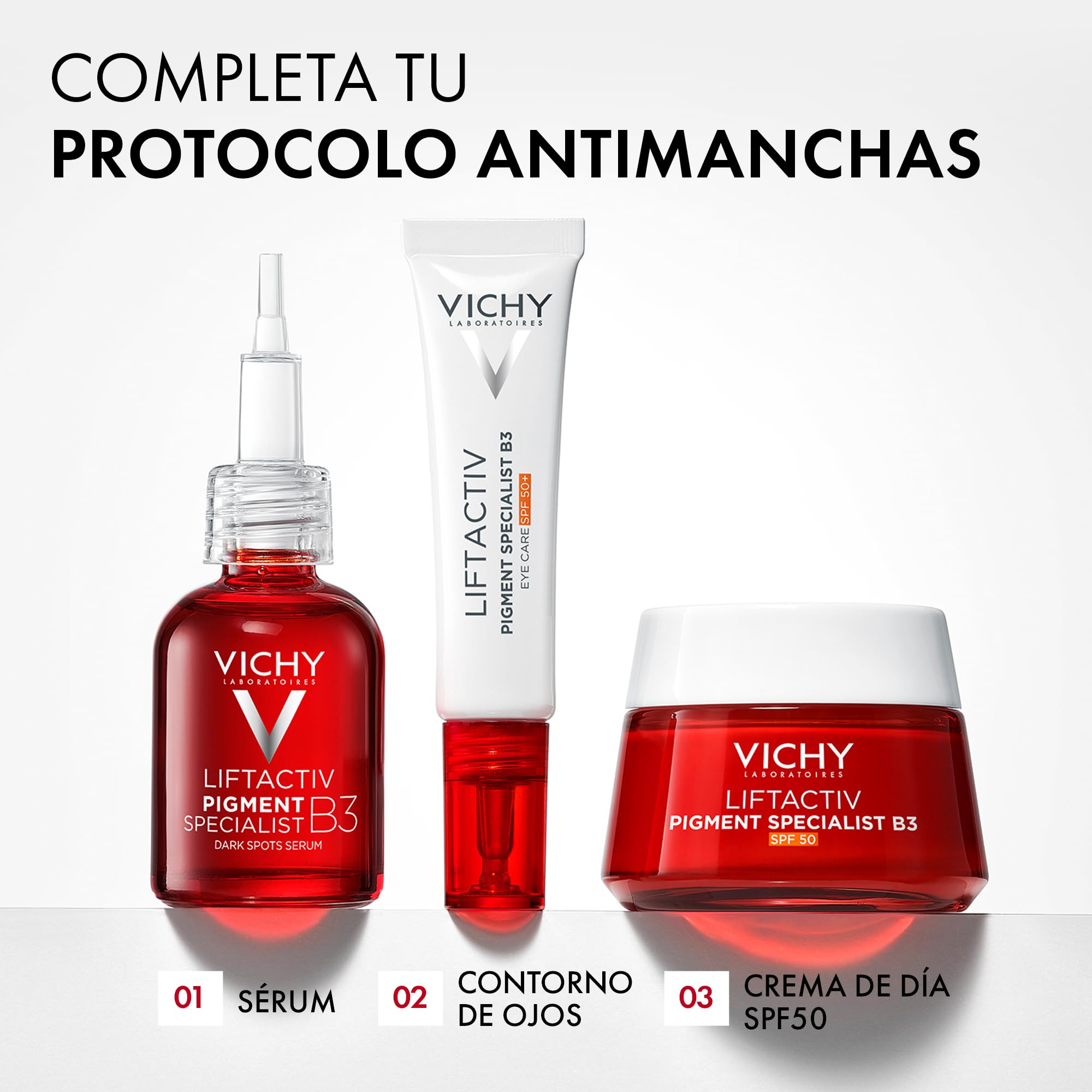 Vichy Tratamiento Antiojeras Oscuras con SPP50, Atenúa Todo Tipo de Ojeras y Pigmentación, Enriquecido con Melasyl y Niacinamida, Para Todo Tipo de Pieles, Liftactiv Pigment Specialist B3, 15 ml