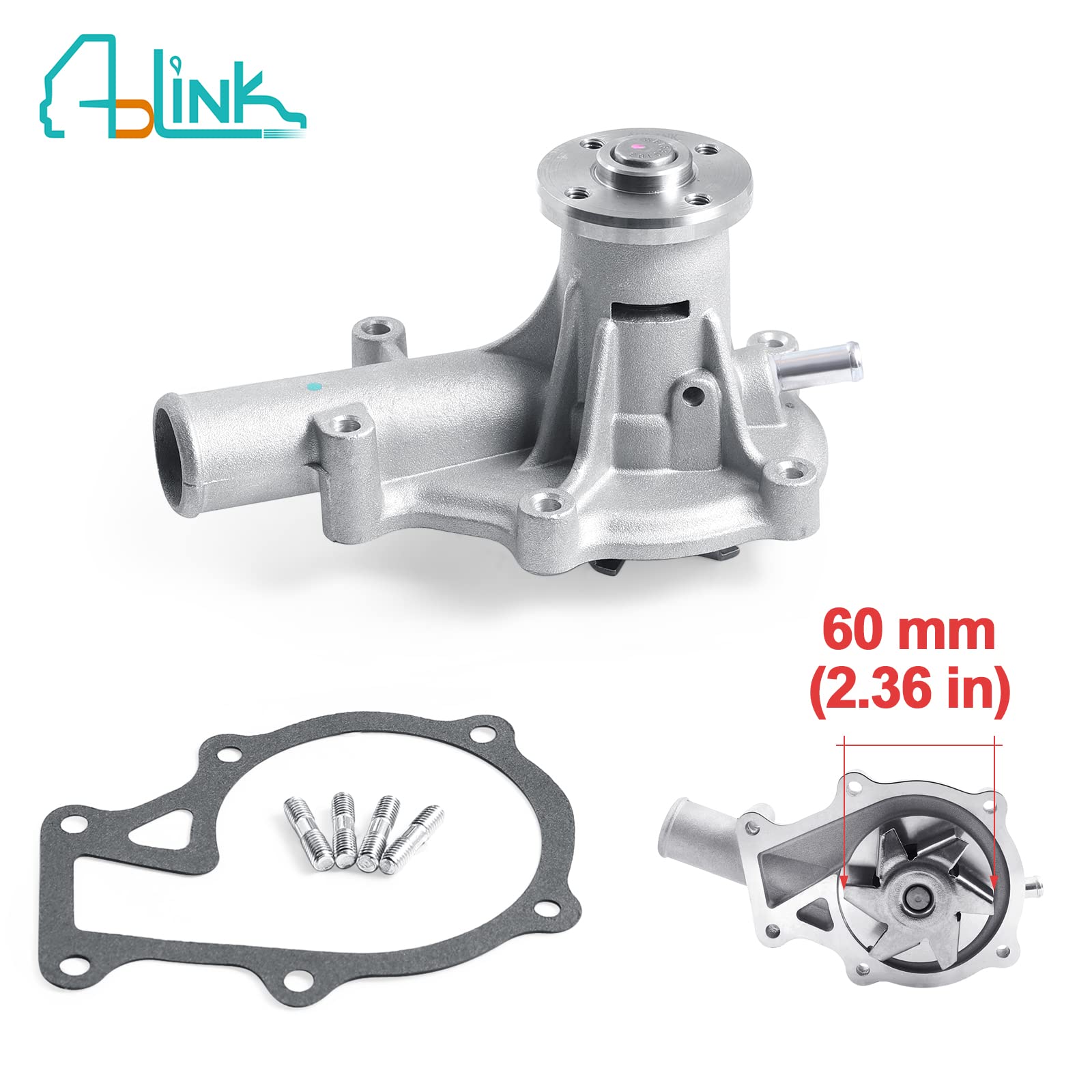 AULINK Water Pump ( Impeller 60mm) 16241-73030 For Kubota V1505 V1305 D1105 D905 D1005 BX2660 BX22 B
