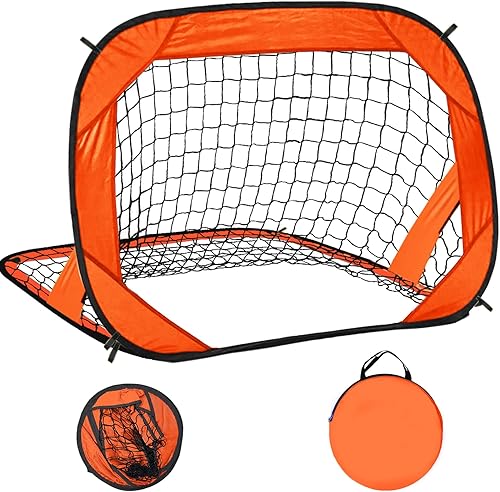 Miniatura 8 de EVERRUSH Portería de fútbol desplegable para niños pequeños, redes para patio trasero, playa, fútbol, entrenamiento, mini portería de fútbol