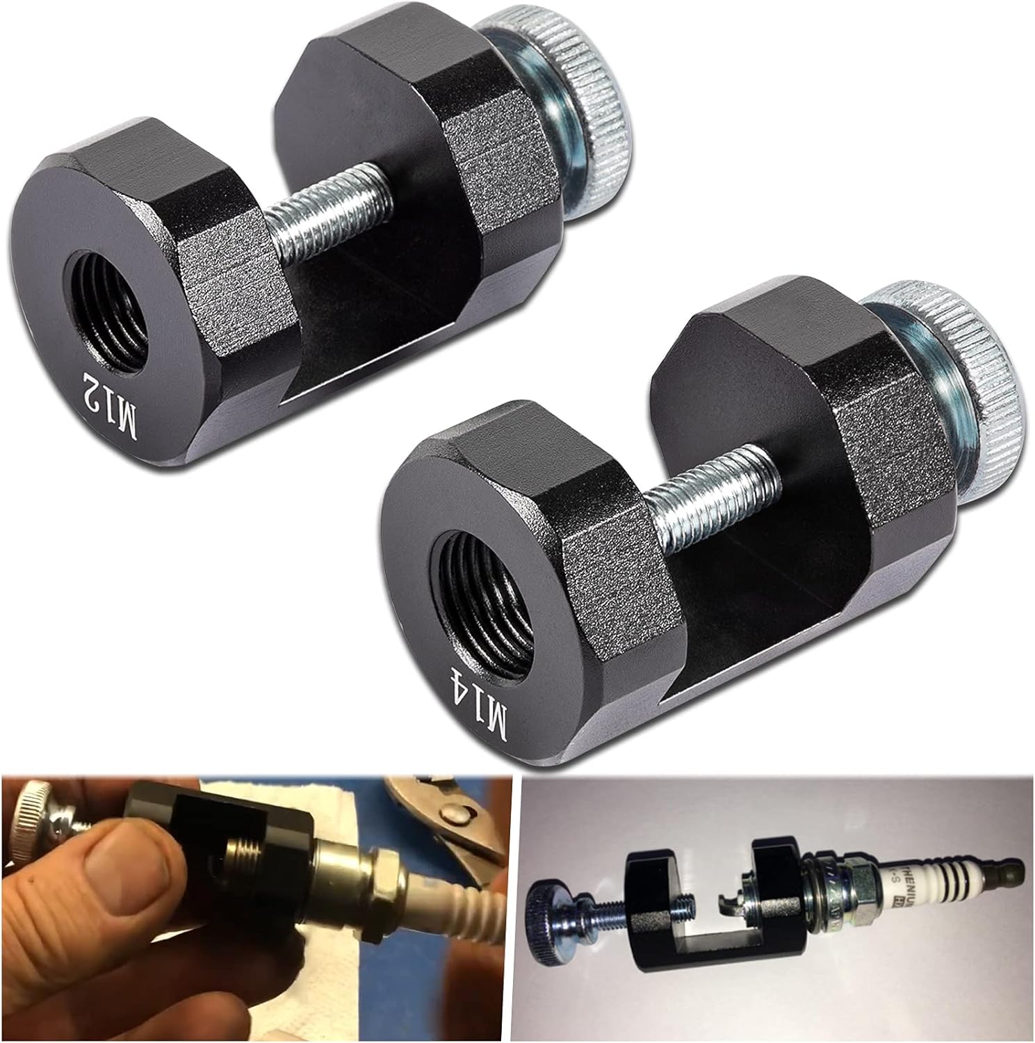 12mm & 14mm Engine Spark Plug Caliper Matte Black