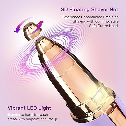 Miniatura 2 de Bella Ciao Pureglow - Recortador de cejas para mujer, luz LED integrada para una precisión completa, depilación facial para la cara de las mujeres,