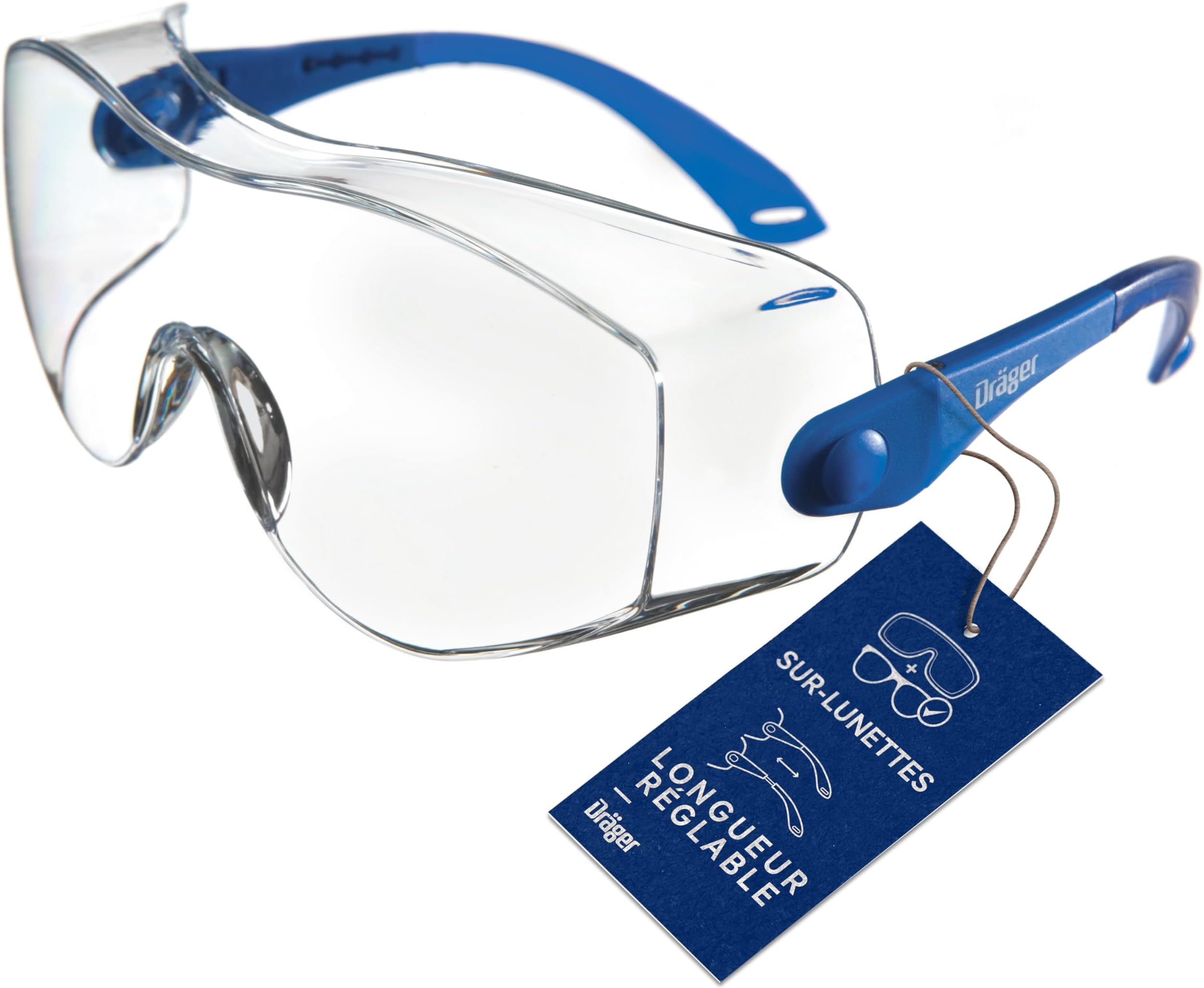 Schutzbrille X-pect 8120 | Einstellbare Überbrille auch für Brillenträger | Für Baustelle, Labor, Werkstatt und Fahrrad-Fahren | Leicht, klar und Kratzfest