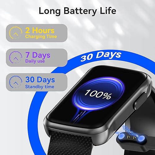 Miniatura 7 de OUKITEL Reloj inteligente para hombres y mujeres con 24 modos deportivos, rastreador de actividad física de 1.47 pulgadas, reloj inteligente con