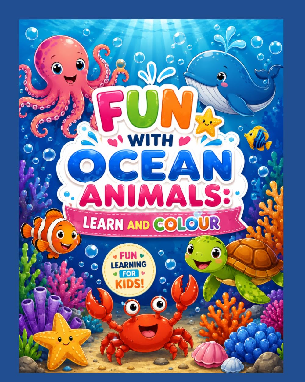 Fun with Ocean Animals: Learn and Colour