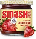 Smash Foods Strawberry Jam | Low-Calorie, No Sugar Added Keto Jam with Upcycled Fruit & Chia Seeds | Vegan, Paleo Superfood Fruit Spread (1 Jar)