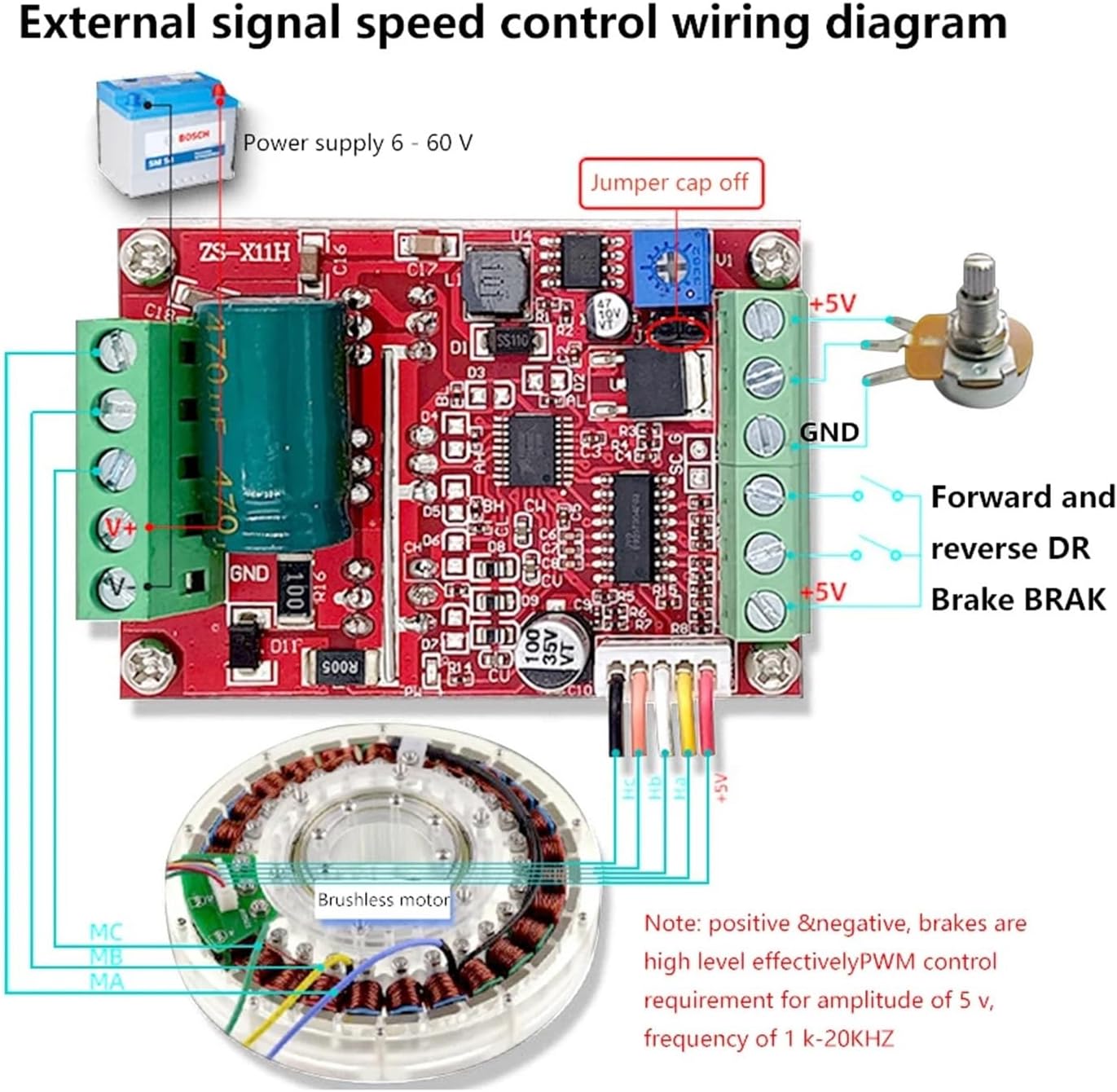 External signal speed control wiring diagram for ZS-X11H
