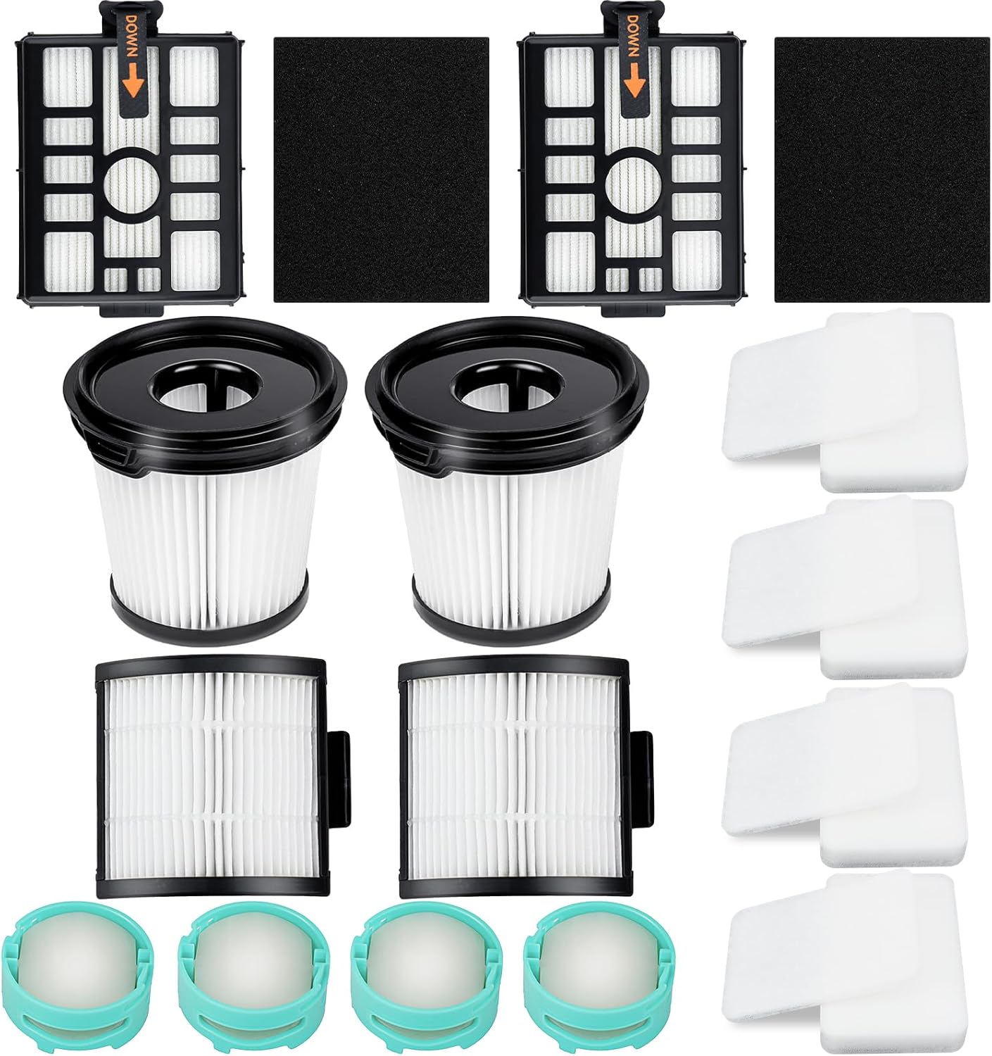 Accessories for Shark Detect Pro Cordless Vacuum IW3511, IW3120, IW3615, IW3110C, IW3111C Auto-Empty System, 2 Pre-Motor & 2 HEPA Filters for Vac, 2 Dock Filters & 4 Foam & 4 Odor Cartridge for Base