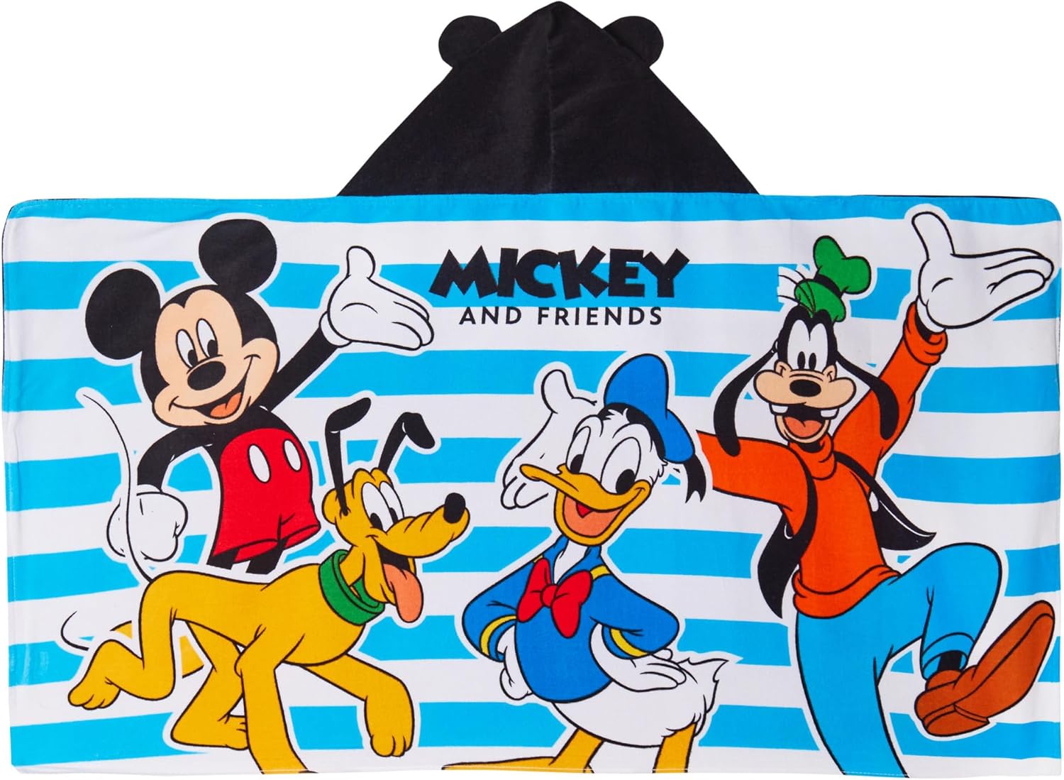Disney Mickey Mouse Hooded Towel 100% Cotton Kids Dress Up Mickey Poncho Beach Bath Towel Swimming Wrap