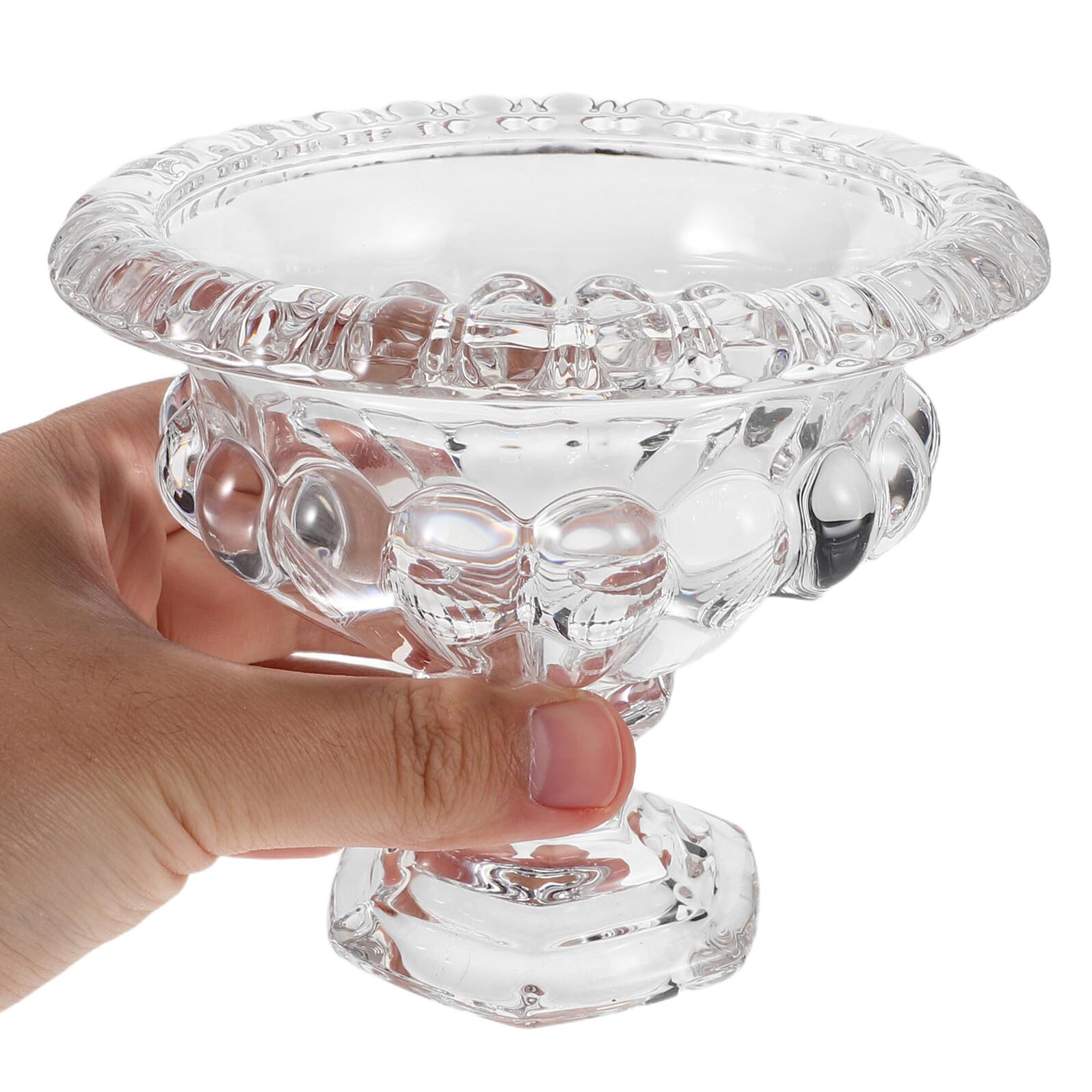 Toyvian Coppa Gelato in Vetro Stile Europeo, Calice Base Elegante | Atmosfera Estiva, Mostra gli Strati, per Dessert, Snack, Cereali e Frutta Nelle Riunioni