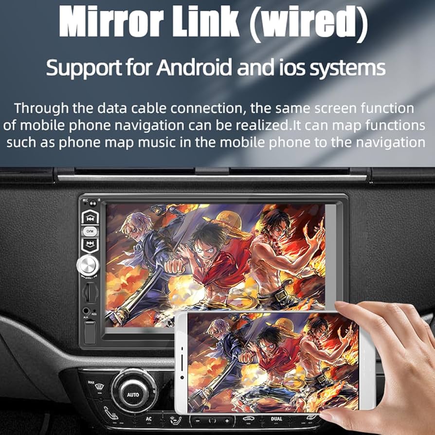 Amazon | 7インチHDシングルDINカーステレオ、Apple CarPlayと