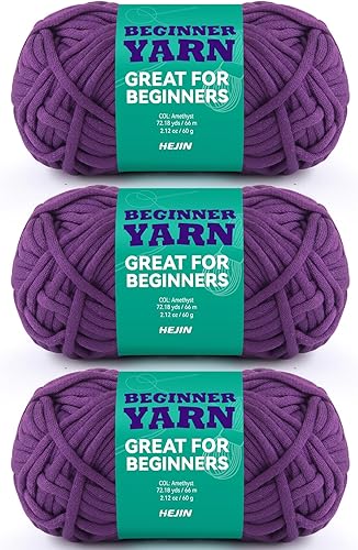 Miniatura 41 de Hilo negro de 2.16 oz para ganchillo y tejer; hilo de algodón de 216.5 ft (72 yardas) para principiantes con puntadas fáciles de ver; peso peinado