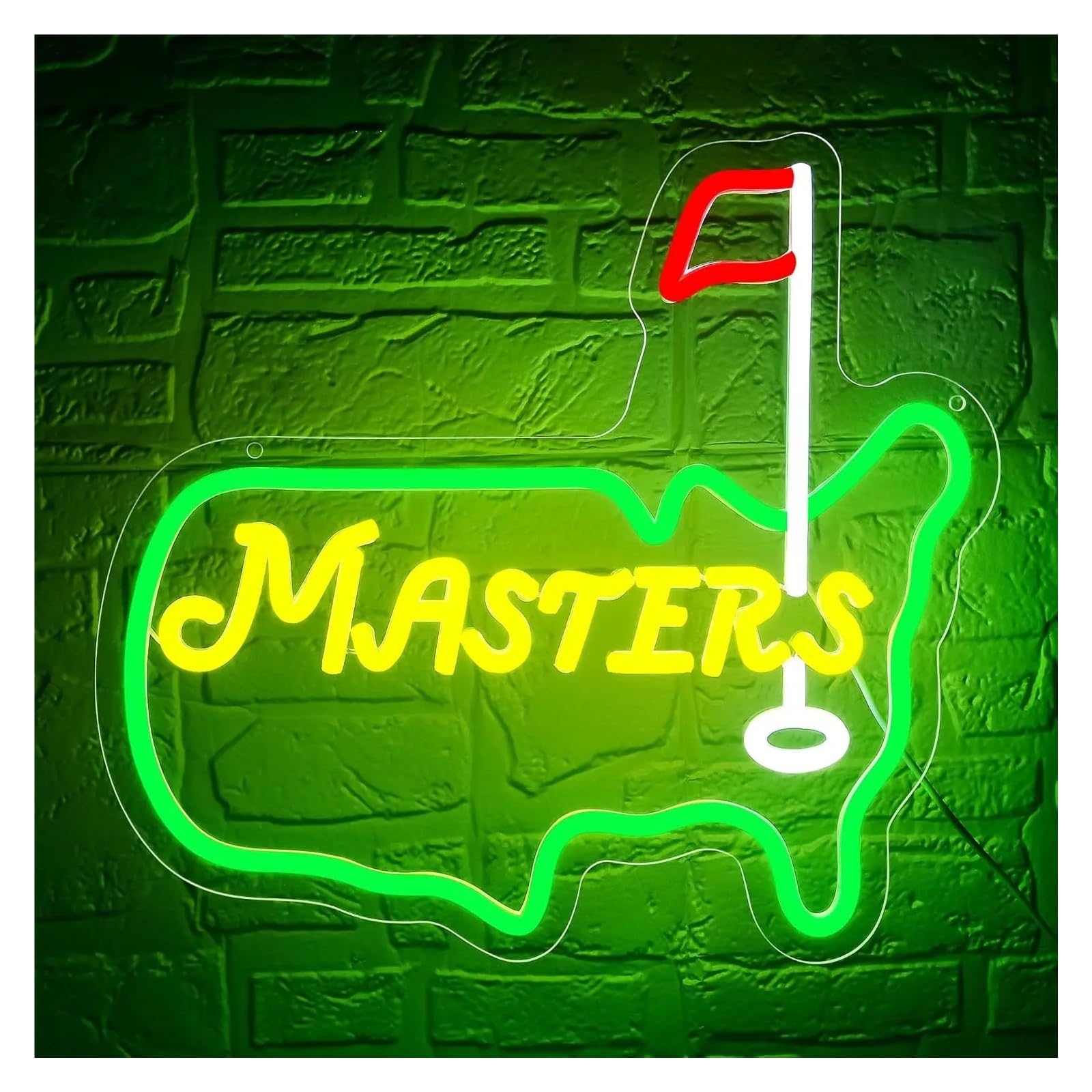 LEMST Sign Lamp Master Neon Sign USB Dimmable LED Light for Golf Course Gym Club Bedroom Office Park Party Decor Birthday 35X32.3cm