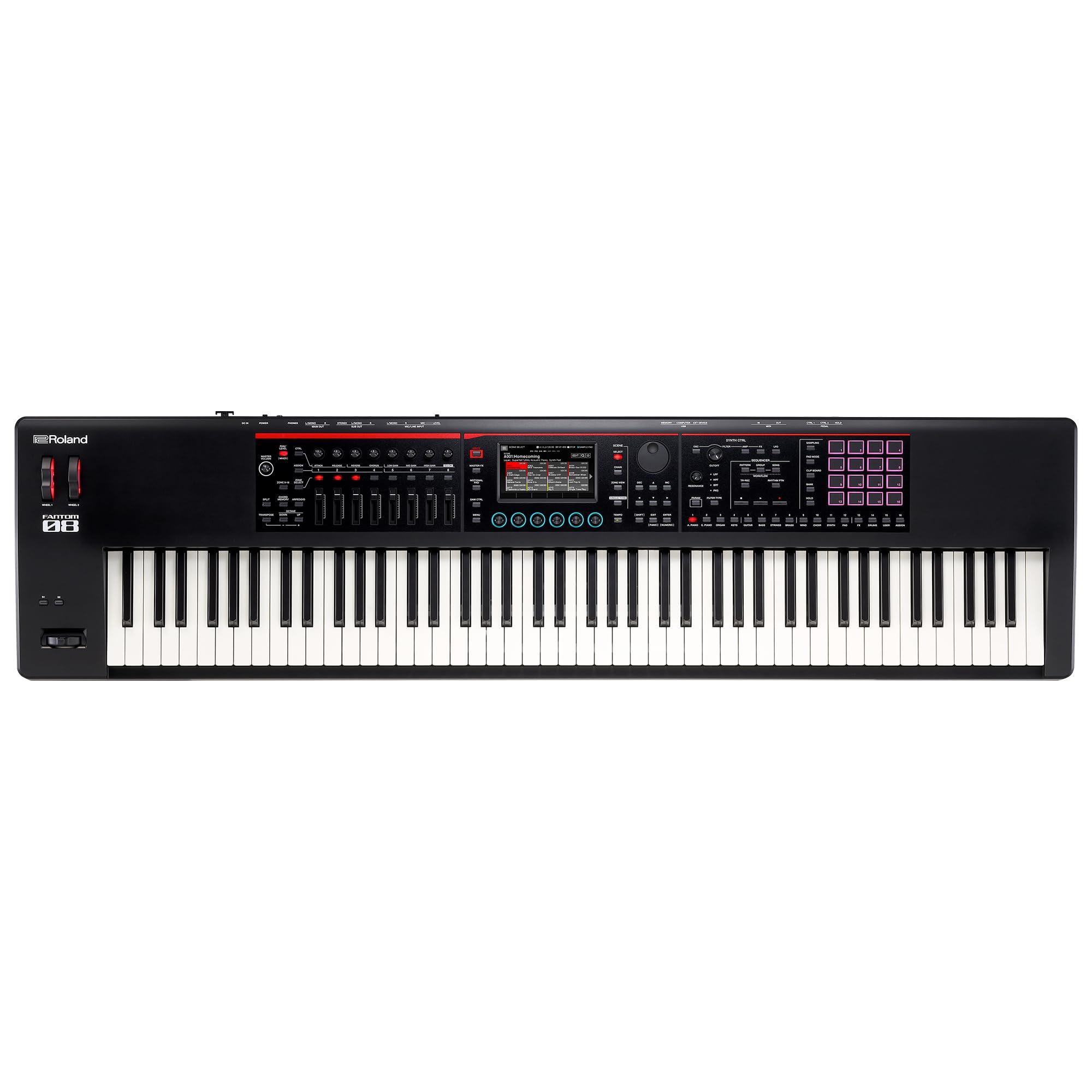 Roland FANTOM-08 | 88-Note Weighted-Action Synthesizer Keyboard | Thousands of Electronic & Acoustic Sounds | ZEN-Core & SuperNATURAL Technologies | Deep Onboard Sampling | DAW Integration