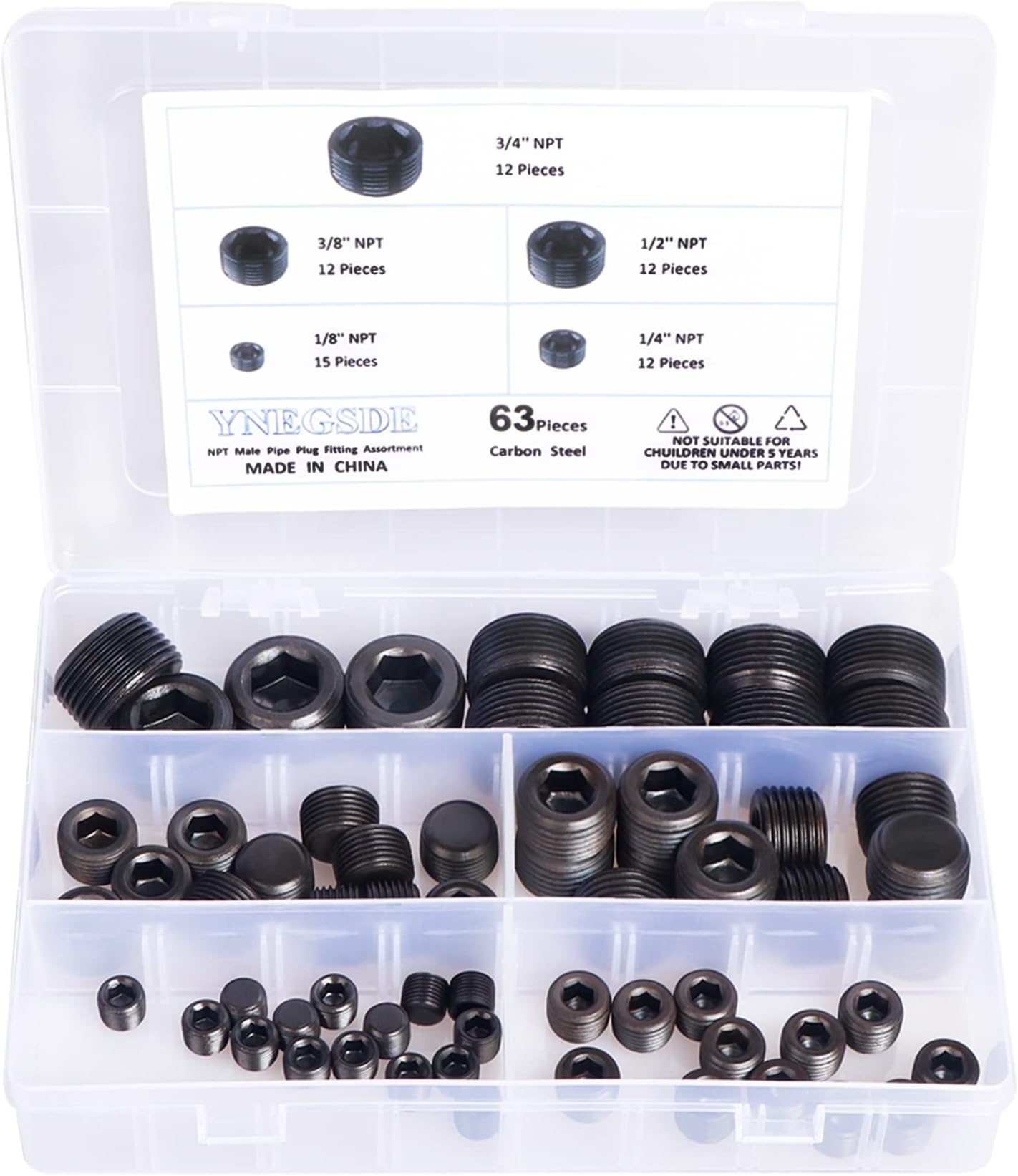 EZ-FITTINGS 3/4 NPT Allen Socket Pipe Plug – Aluminum Silver, Hot Rod, NHRA, Street Rod, Rat Rod