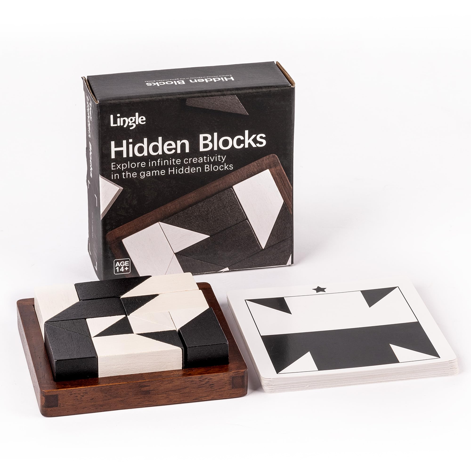 Gioco Da Tavolo In Legno Lingle - Puzzle Con Blocchi Nascosti, 80 Sfide, Logica 3D E Pensiero Spaziale - Regalo Perfetto - 5