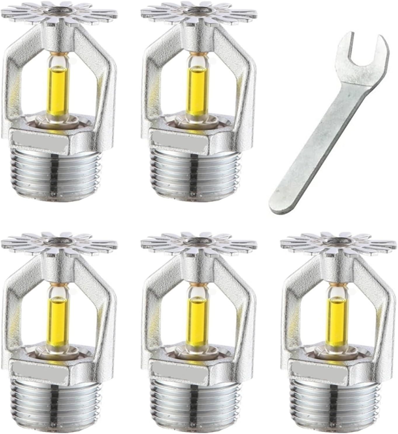 5Pcs Fire Sprinkler Heads DN15 79°C - Universal Up/Down Spray for Fire Protection System(DOWN)