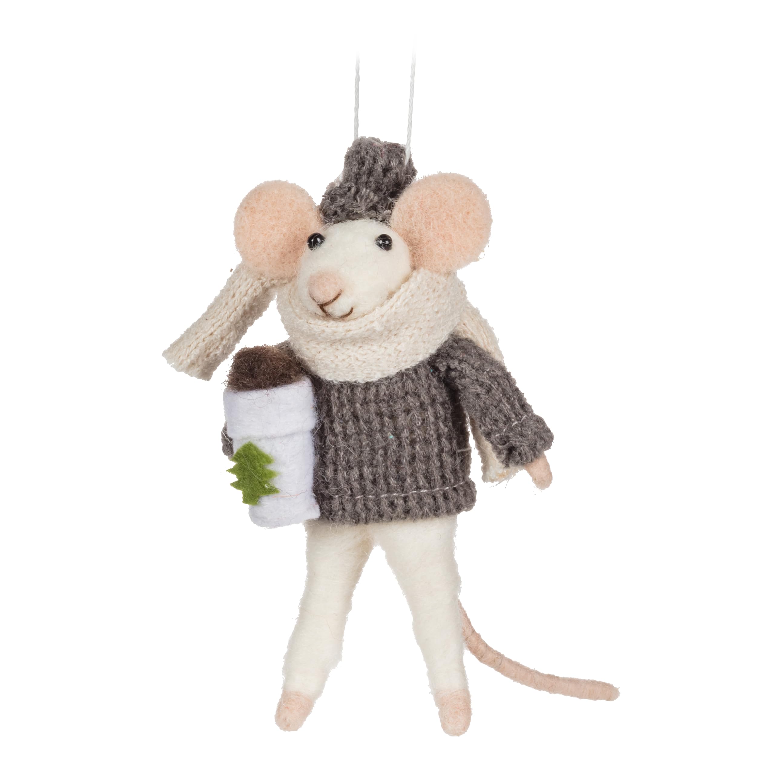 Abbott Collection Mouse with Coffee Christmas Ornament, Pack of 1