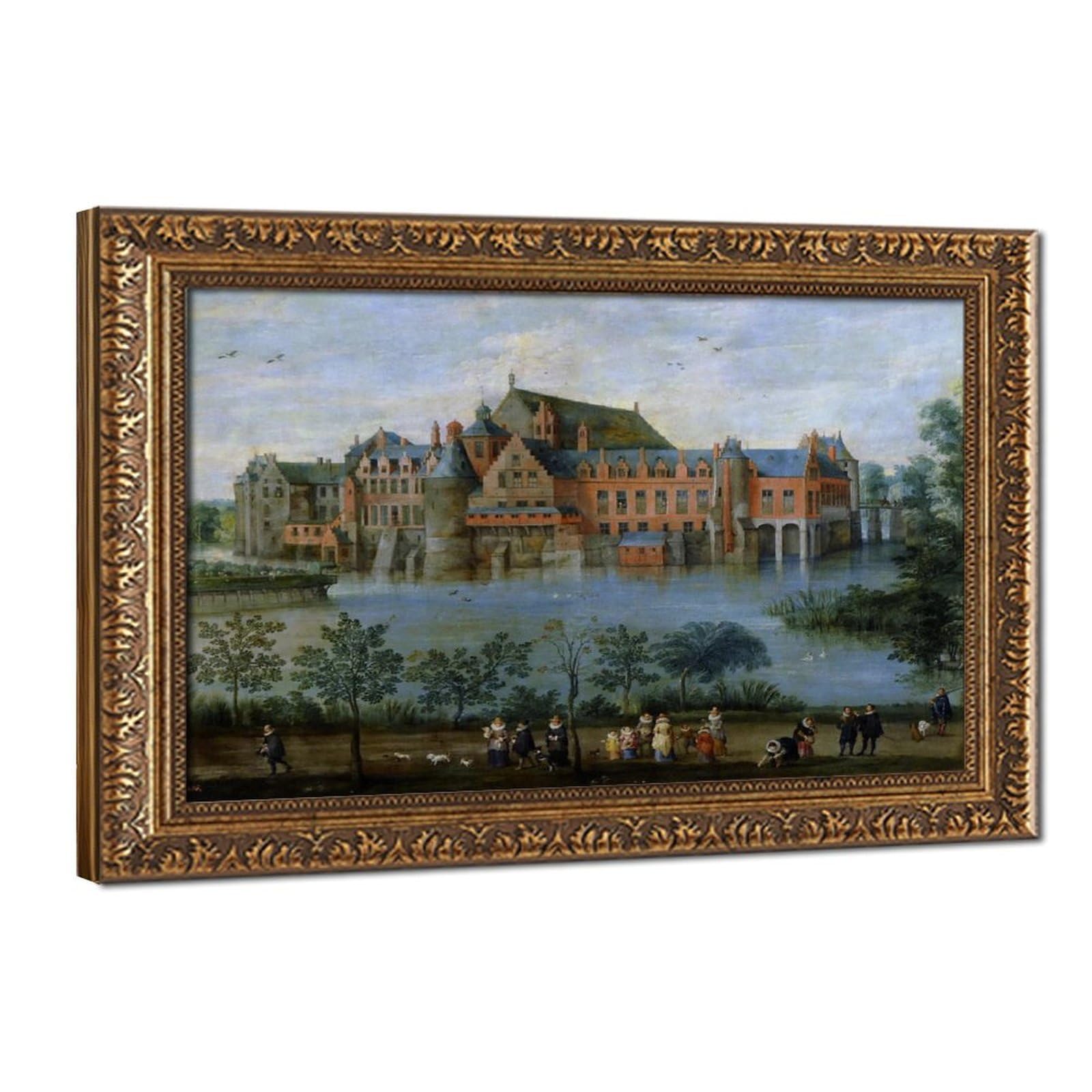 WCYB The Archduke Albert And Archduchess Isabel Clara Eugenia in The Palace of Tervuren Brussels Jan Brueghel The Elder Prints Posters Canvas Deco Painting