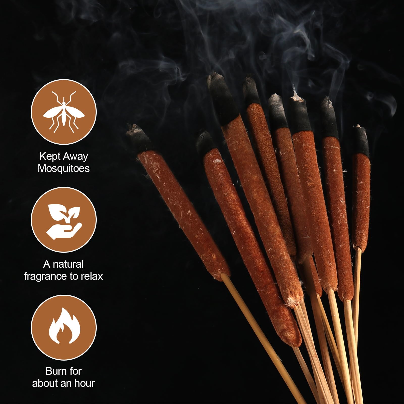 MIHUAGE Dried Natural Cattails, 30PCS for DIY Floral Arrangements and Home Office Decor - Image 4