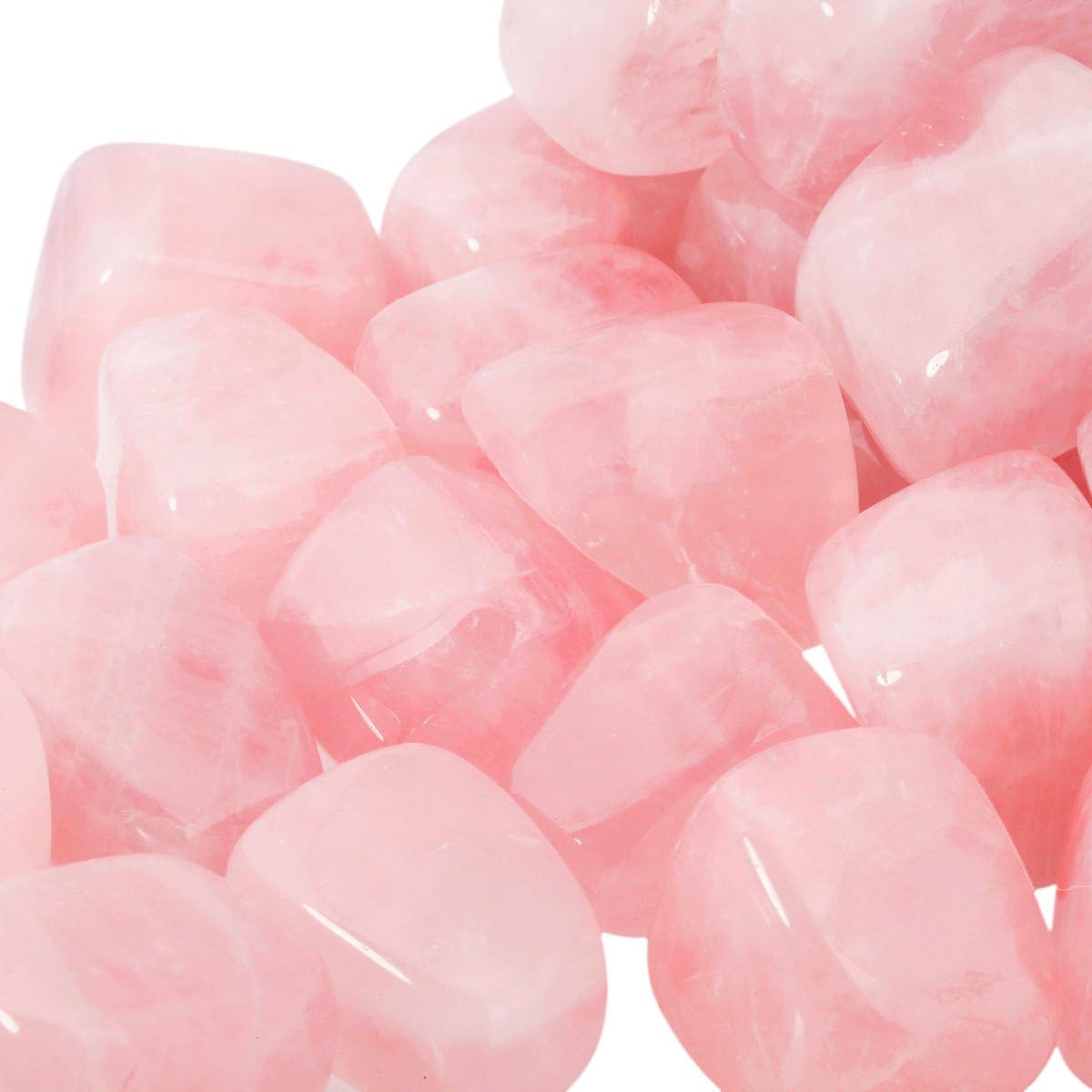 SUNYIK 1LB Rose Quartz Tumbled Polished Stones 0.7''-1.3'', Healing Crystals for Jewelry Making, Reiki Chakra Balancing, Assorted Bulk Smooth Stones for Crafts Meditation & Decor - Image 2