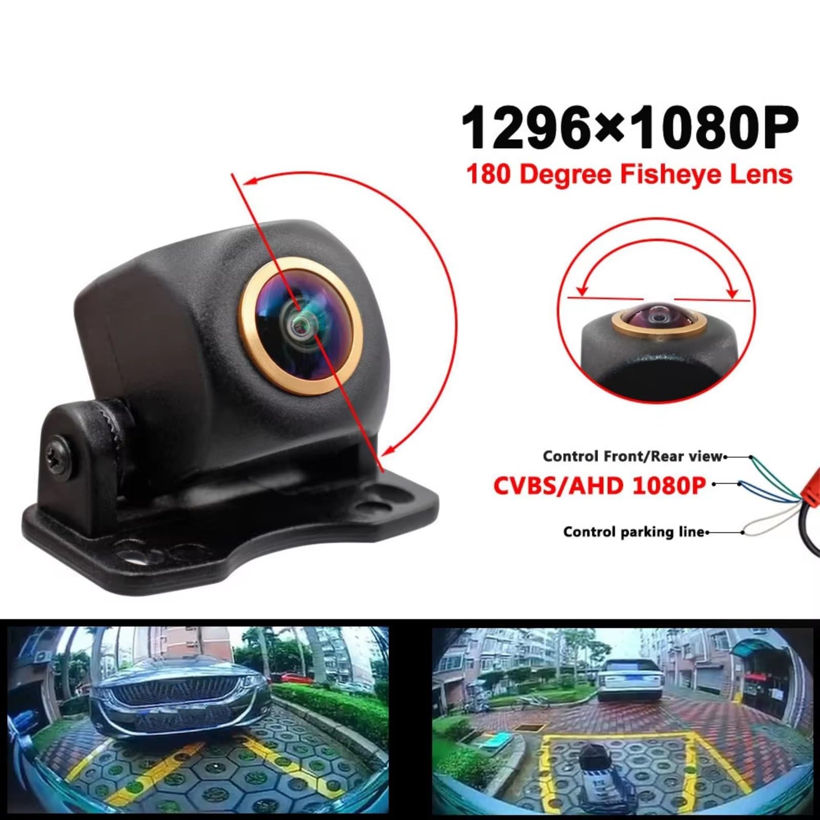 180 AHD 1080P Auto-Rückfahrkamera Full-HD-Nachtsicht-Front-/Rückwärts-CCD-Fahrzeug-Parkkamera Hd Rückfahrkamera(180 AHD 1080P)