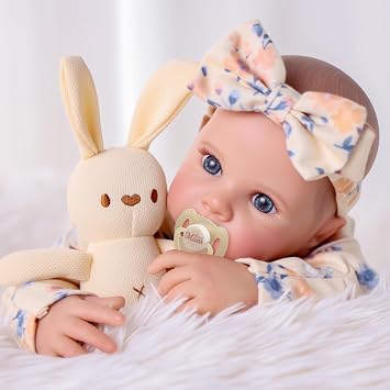 BABESIDE Reborn Baby Dolls Girl, 17 Inch Realistic Doll with Play Set