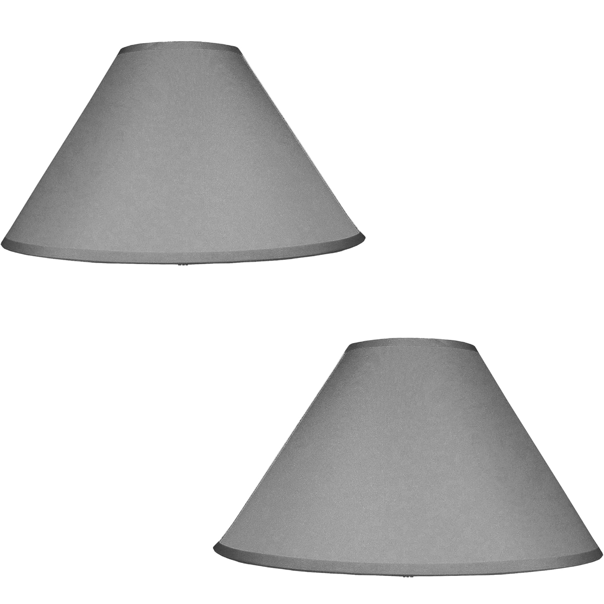 Pack of 2 - Empire Cotton Coolie Lamp Shades for Table Lamps and Pendant Ceiling Lights - 35cm Dia (Navy) (2, Grey) — image 1