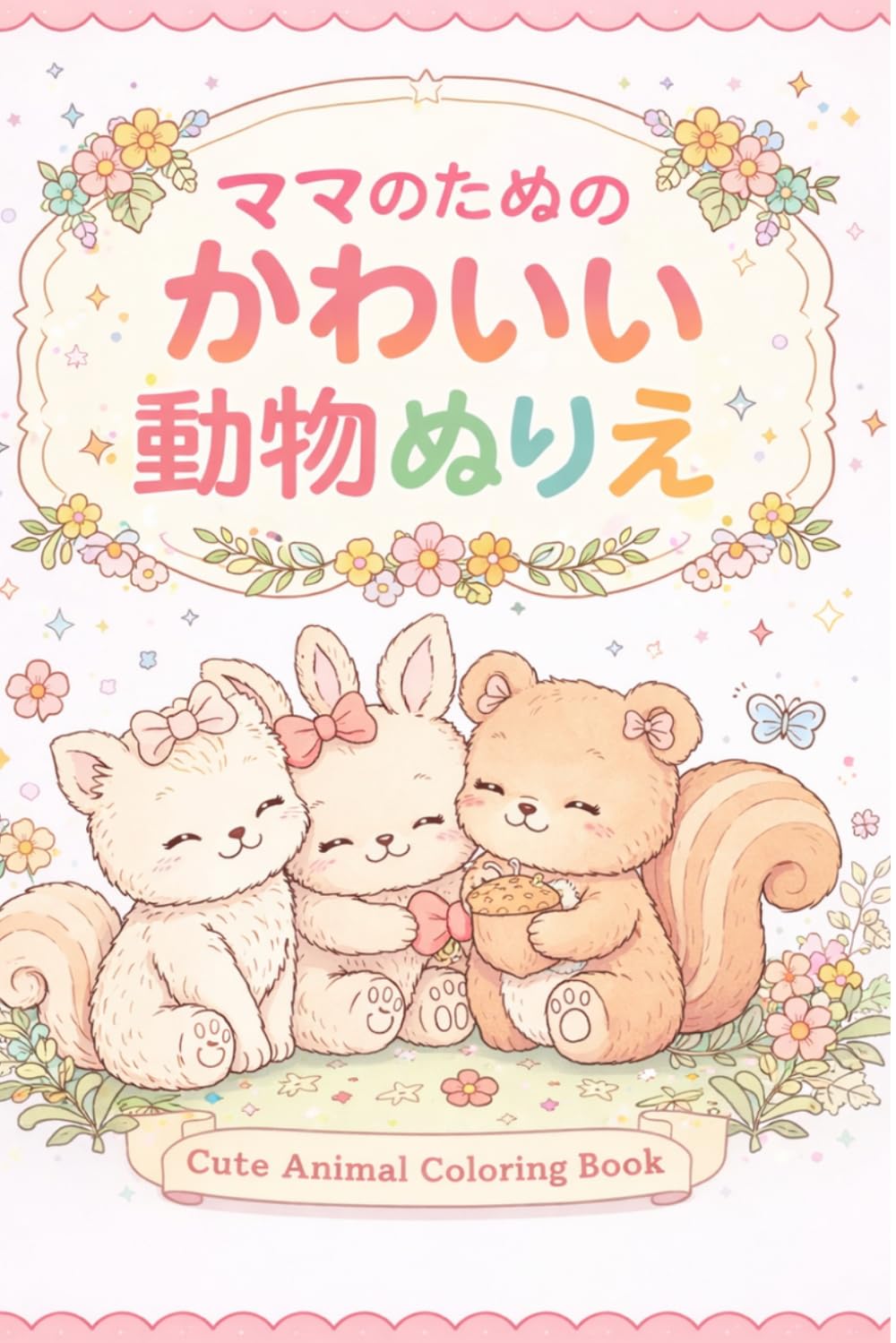 ママのための かわいい動物ぬりえ: 忙しい毎日に小さな癒しを届けるぬりえブック