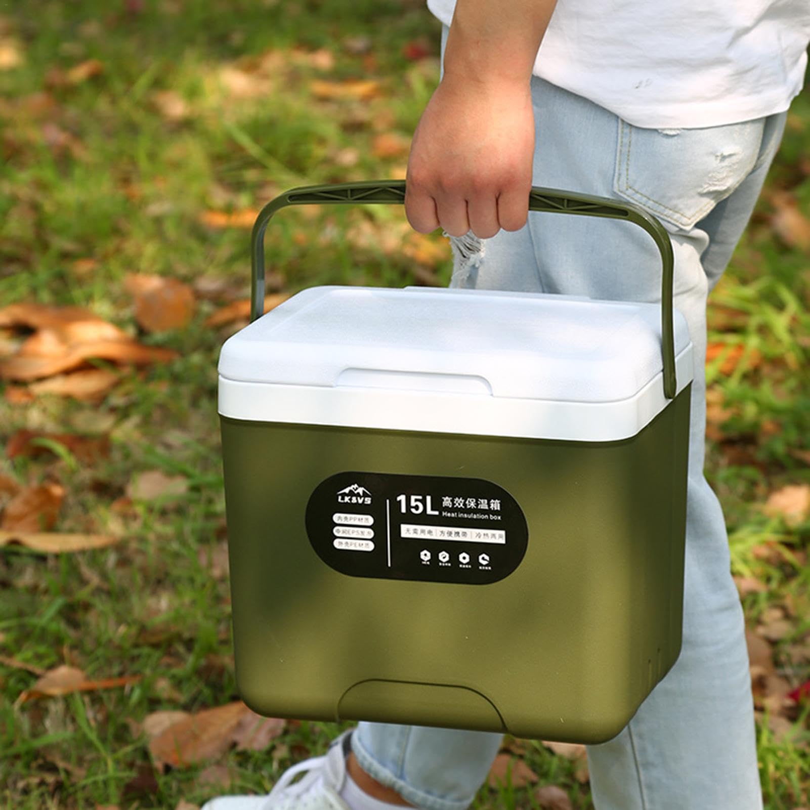 Contenitore refrigerante per il ghiaccio, capacità di 40 l, contenitore refrigerante per bevande multistrato, impermeabile, a lungo termine, secchio multifunzionale per gli appassionati di attività | refrigerante per bevande multistrato, impermeabile, a l