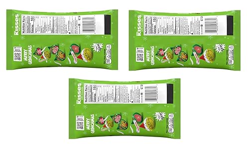 Miniatura 2 de Hershey Kisses Grinch - Caramelos de Navidad de chocolate con leche de 28.5 onzas en total, regalos de calcetines navideños, incluye imán de la
