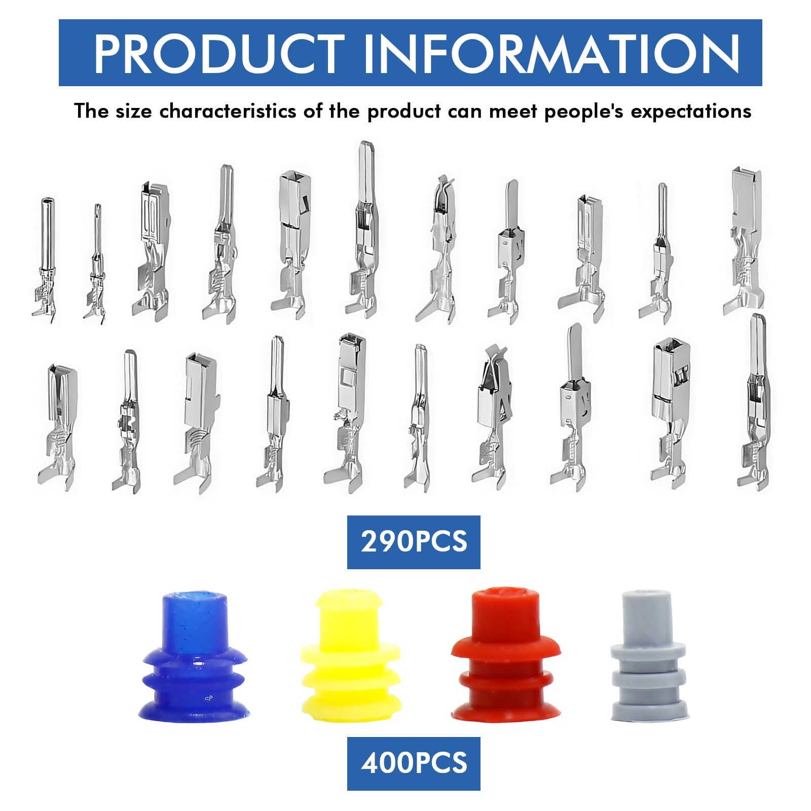 Broches de bornes serties pour l'électricité automobile: Kit de 690 broches de connecteur 1/1,5/1,8/2,2/2,3/2,5/2,8/3,5 mm, Kit de broches de connecteur résistantes à la corrosion pour voitures