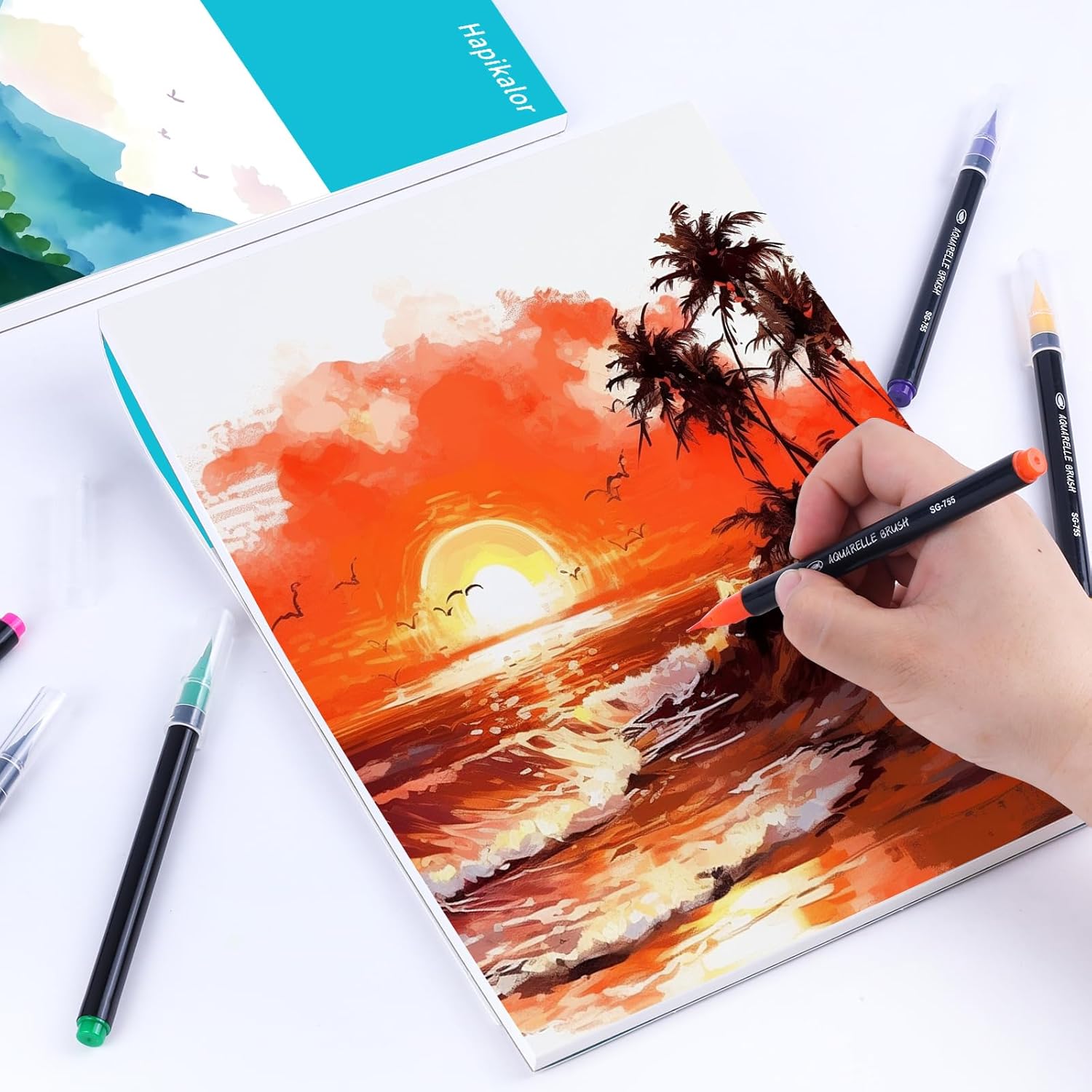 Watercolor Paper Pad 9"x12" 140lb – 300gsm Artist Drawing view 6