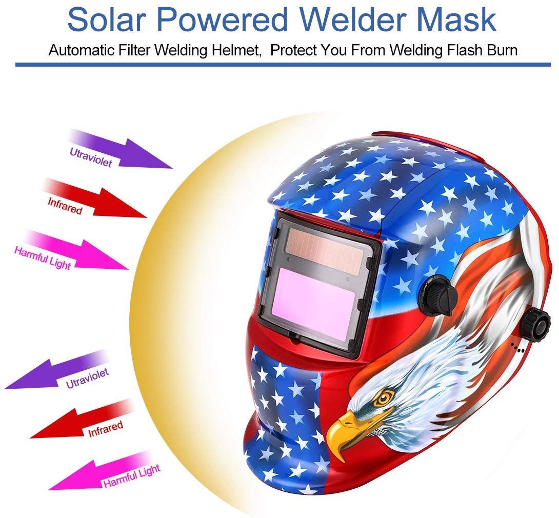 Casco Per Saldatura SAFE-UP MIG MAG TIG Con 4 Sensori A Colori Reali, Oscuramento Automatico, Maschera Per Saldatura 1/1/1/2 - Foto 5