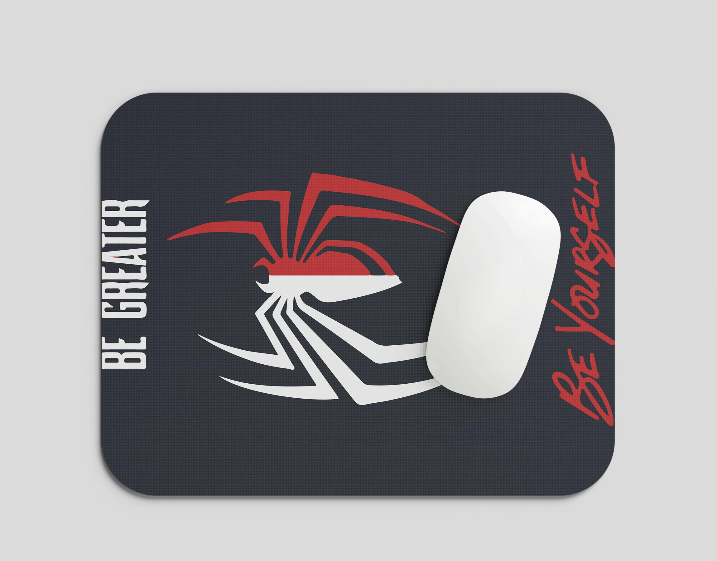 Planet Popcorn™ Anime Large Extended Mouse Pad for Laptop Desktop PC Gaming Mousepads - Anti-Skid Rubber Base - Smooth Surface - 22CM x 18CM x 3MM - Gammer's Accessories (Spiderman (Black))