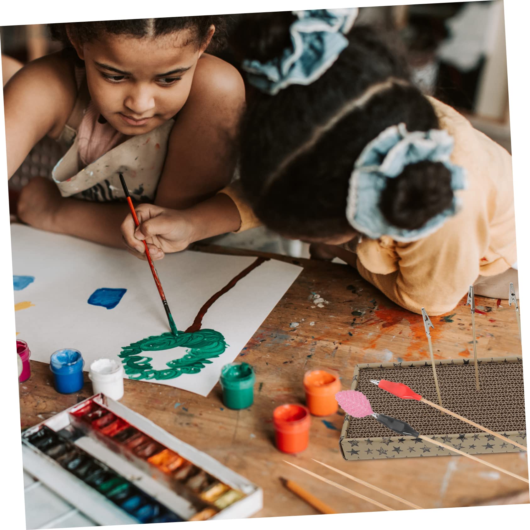 BESPORTBLE 30pcs Clips for Model Painting Airbrush Crafting Tool for DIY Projects Color Holders for Miniature Model Building and Spraying