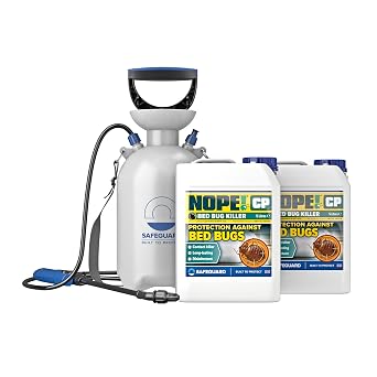 NOPE! CP Bed Bug Killer Spray Treatment 2 x 5 Litre & Sprayer - Odourless & Non-Staining, Extended Residual Kill up to 3 Months for mattress, bed frames, furniture
