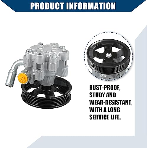 Miniatura 6 de No.4782524AF - Conjunto de bomba de dirección asistida para Dodge Challenger 2009-2010 para Dodge Charger 2006-2010, bomba de asistencia eléctrica,