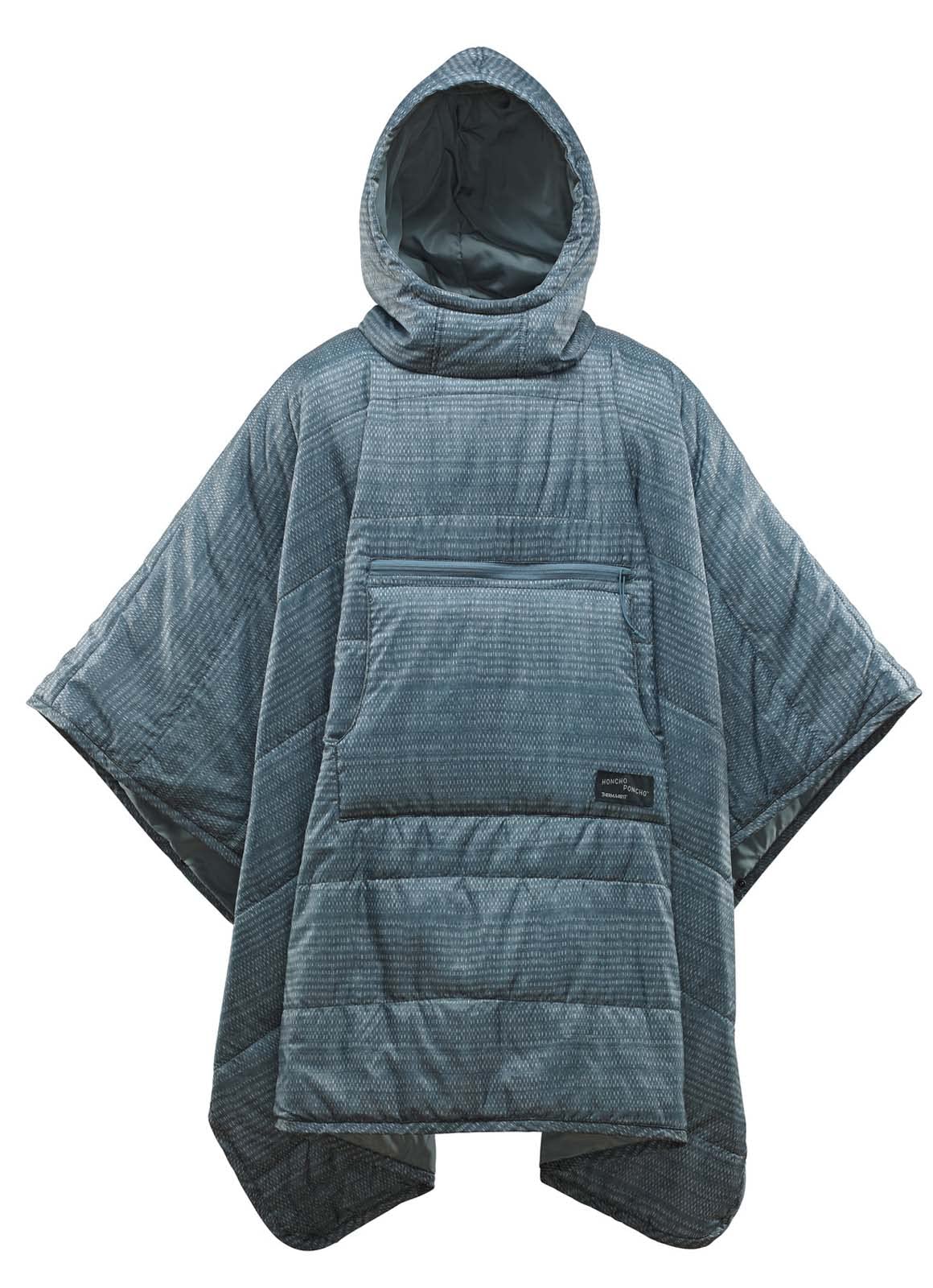 THERMAREST(サーマレスト) アウトドア キャンプ フード付きブランケット ホンチョポンチョ ブルーウーブン 200×142 cm 【日本正規品】 30254