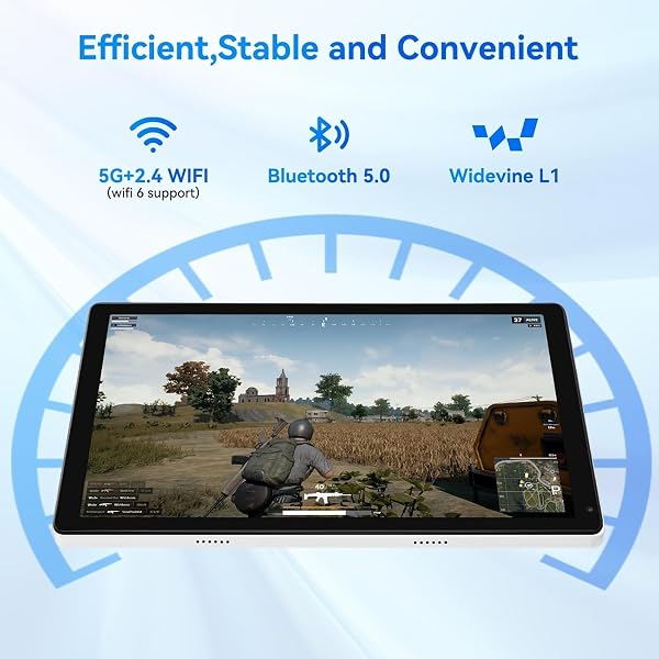 10 Inch Android 14 Tablet, 16GB RAM, 128GB ROM (Expandable to 1TB), Octa-Core Processor, 1280 * 800 IPS HD Touchscreen, 5G/2.4G WiFi, BT 5.0, Dual Camera, 2 Speaker (Silver) - 4