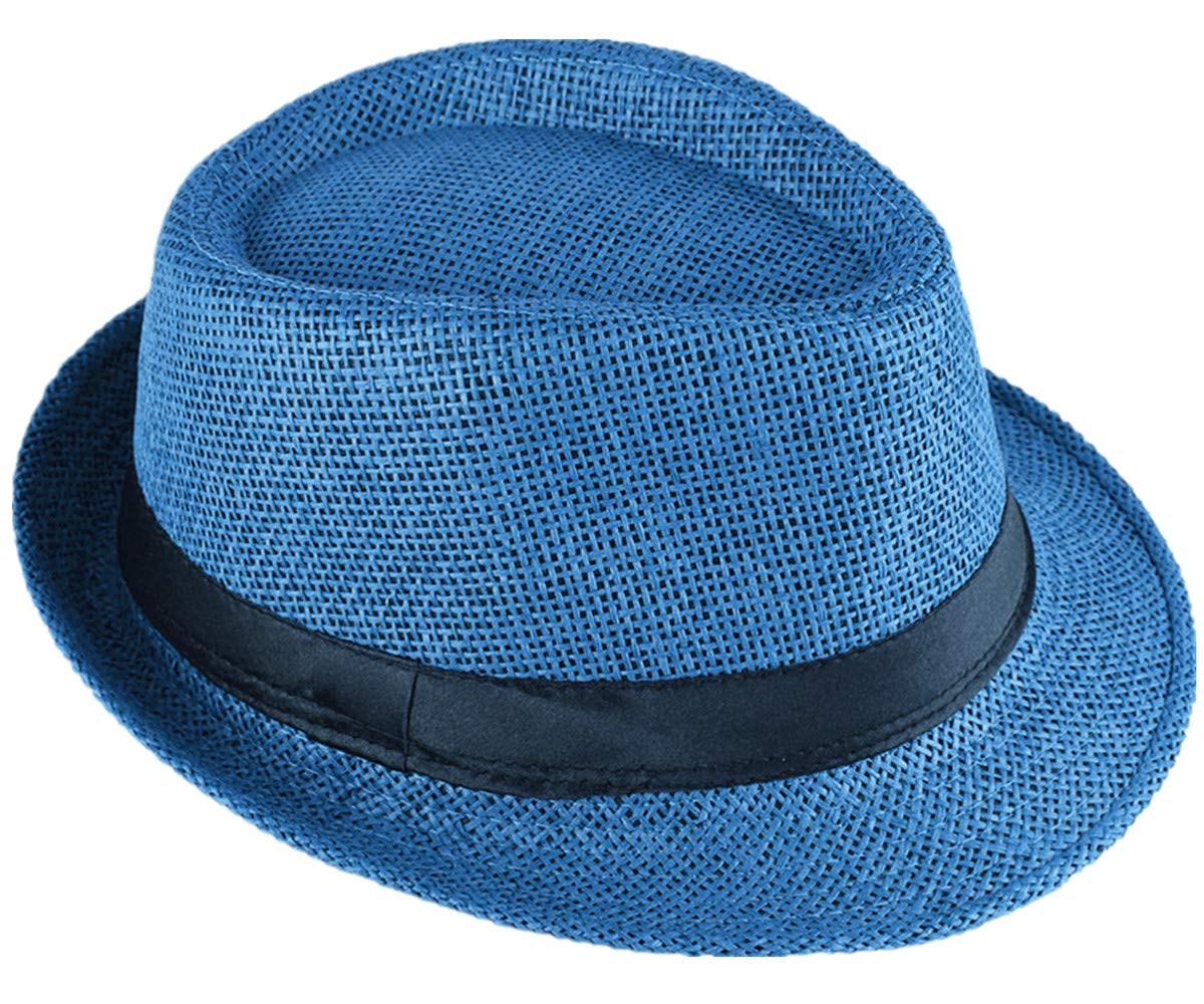 Boolavard Fedora Strohoed voor kinderen, meisjes, jongens