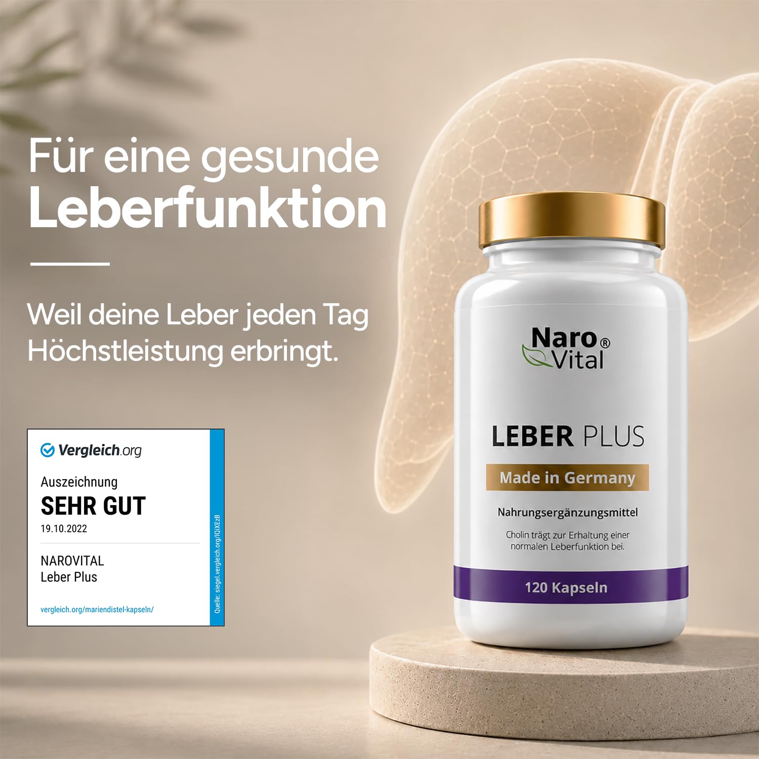 Leber Kur Mariendistel Kapseln hochdosiert - 80% Silymarin, Artischocke, Löwenzahn, Curcuma, Desmodium und Cholin für die Leber Testsieger - 8-Fach Komplex