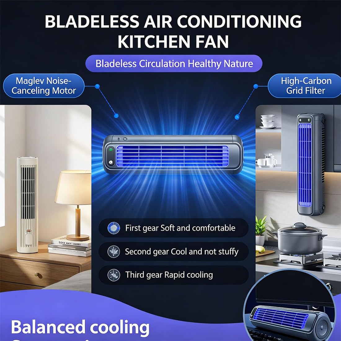 Solyball Cooling Ace, Condizionatore D'aria Portatile Solyball Cooling Ace, Senza Foratura, 3 Velocità, Ultra Silenzioso, Efficiente Dal Punto Di Vista Energetico, Raffreddamento Ad Alta Velocità (#A)