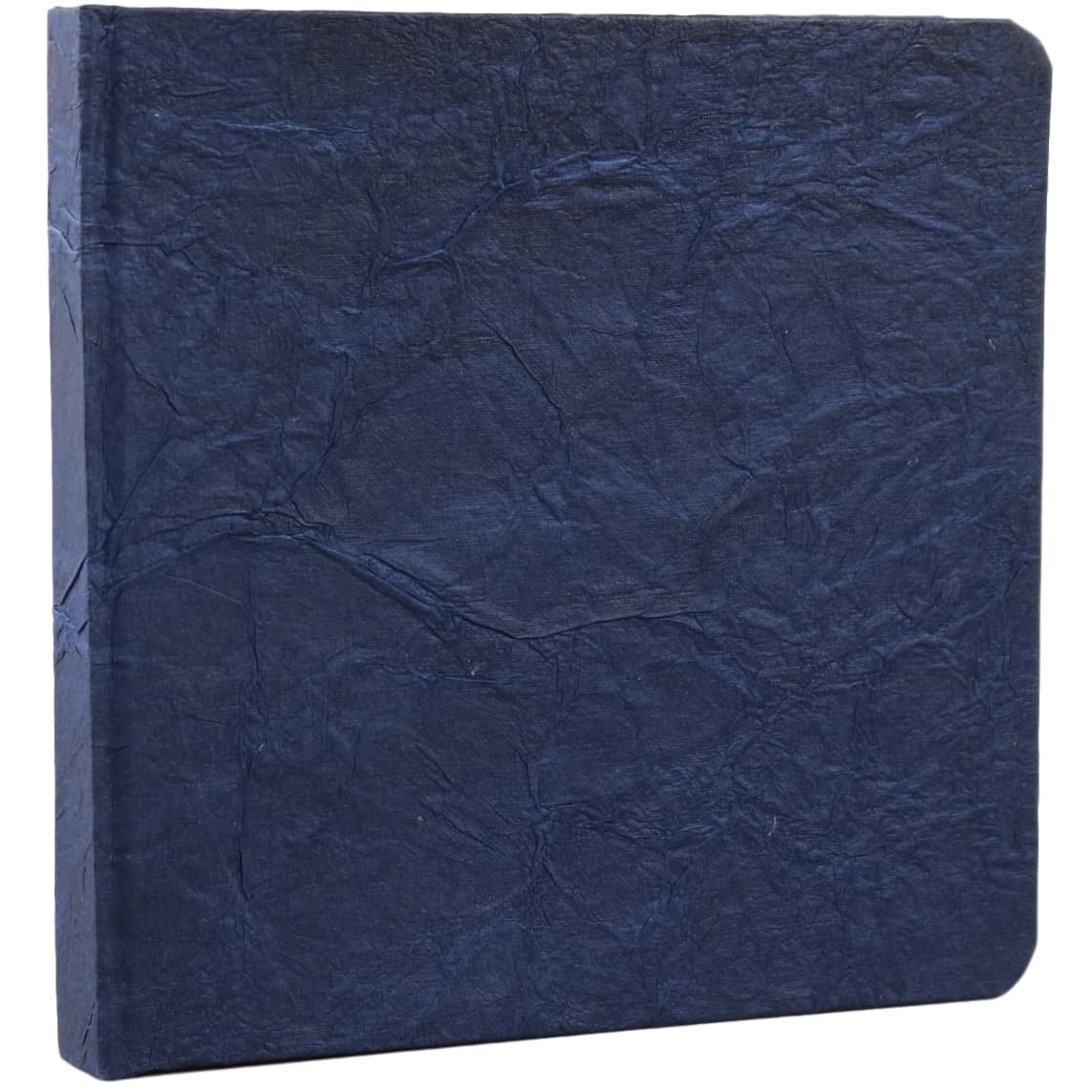 Paper Bound Hardcover Journal Handmade Unlined Book Notebook Sketchbook 7" X 7" by Ferus & Fivel (Dark Blue)