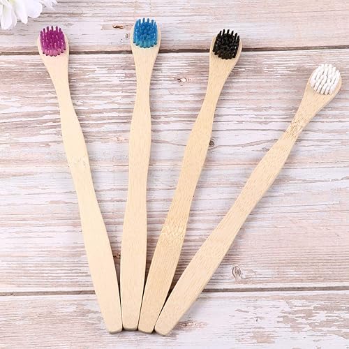 Vista 6 de EXCEART Exceart Limpiador de revestimiento de lengua, 4 piezas, raspador ergonómico de lengua para adultos, cepillo de plástico para higiene bucal