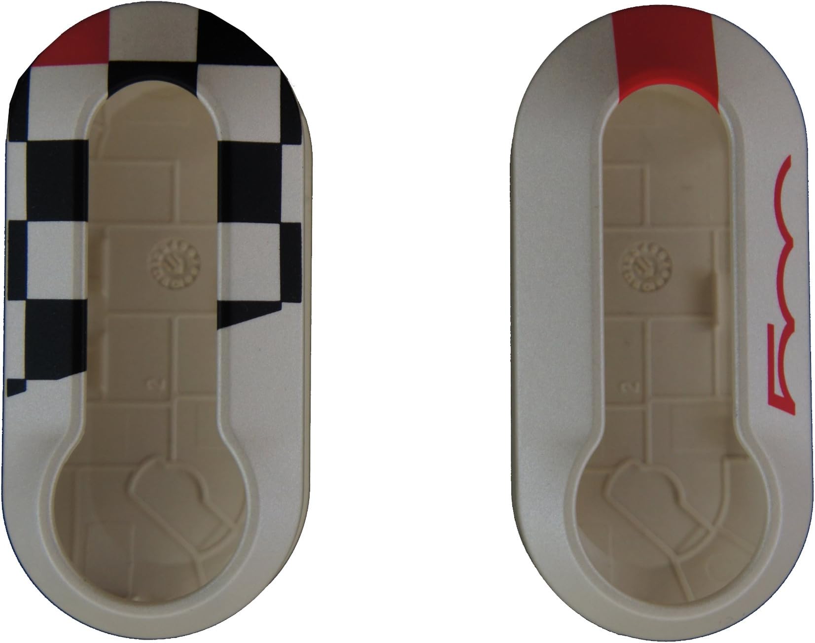 Genuine Fiat Accessories 82212675 Fiat 500 Logo (1) and Checker (1) Key Cover for Fiat 500/500C