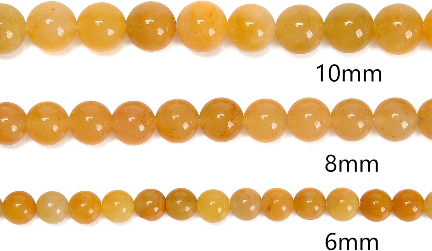 6mm 128pcs AAA Natural Yellow Aventurine Smooth Round Genuine Real Stone Gemstone DIY Beads for Jewelry Making - Image 5