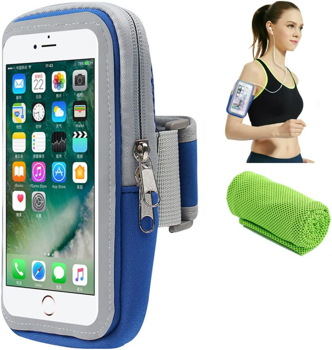 Brazalete deportivo,Universal Impermeable Teléfono Móvil Brazo Bolsa de Viaje Cartera Bolsa,para Deportes al aire libre/correr/Fitness,para iphone/Samsung Galaxy/Moto/Huawei/Xiaomi/etc y Otros Moviles