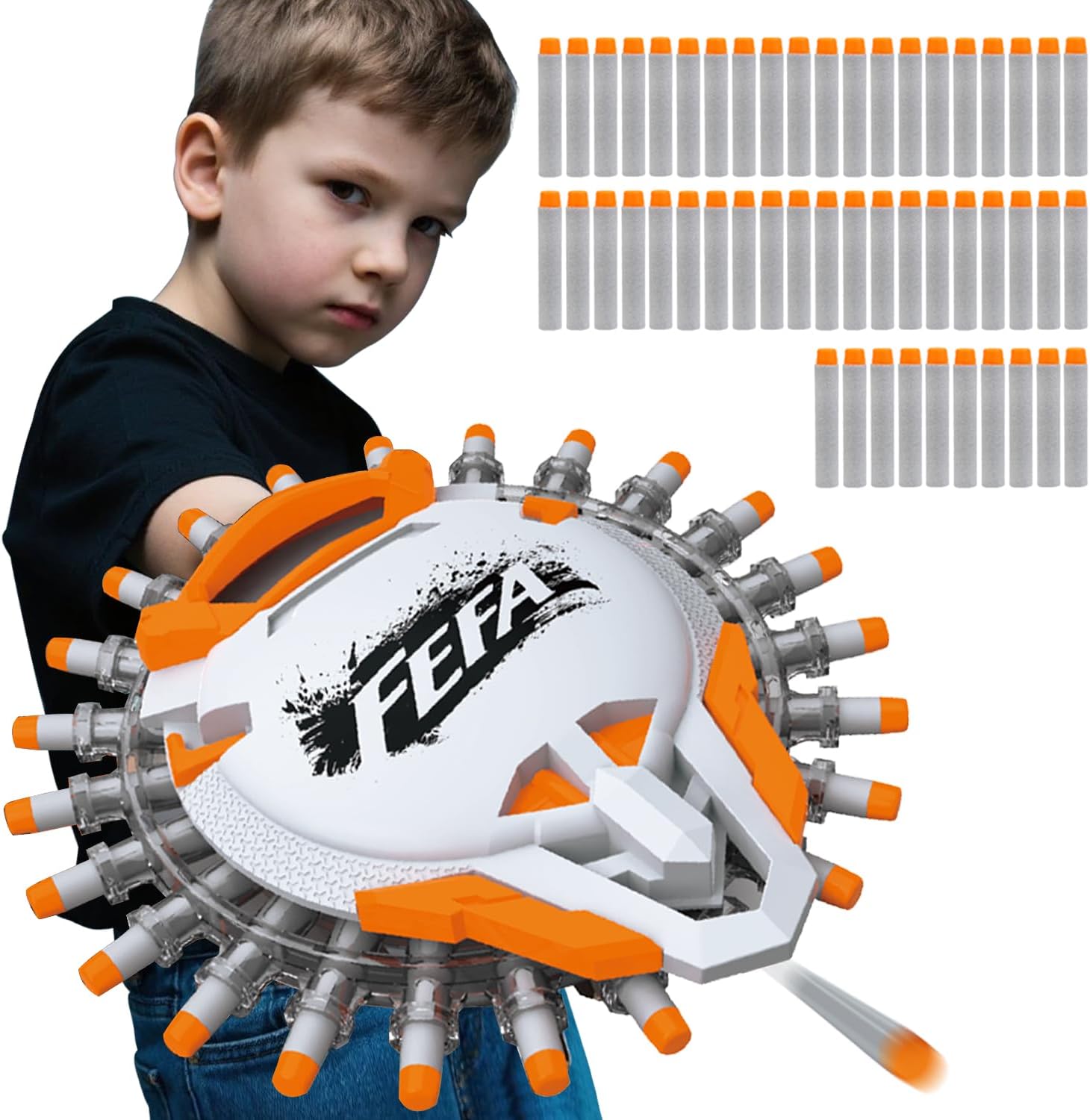 Shield Soft Bullet Launcher Gun Superhero Roleplay Toy with 50 Soft bullers Dart Cool Stuff for Kid Children boy Girl 8 9 10 11 Years Old