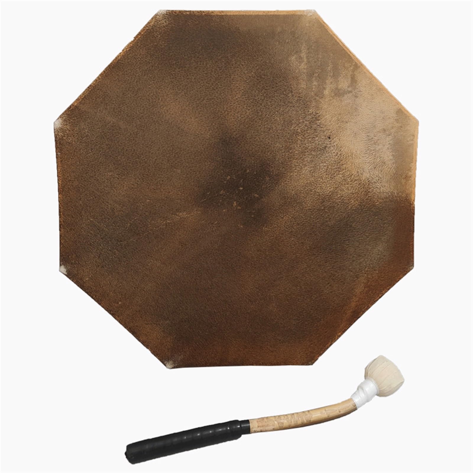 SXYAO Frame Drum Music Healing Meditation Natural Leather, Drumsticks Bags Shaman Drum Percussion Mystic Totem Single Sided Hand Drum Holiday(45cm,Octagonal)