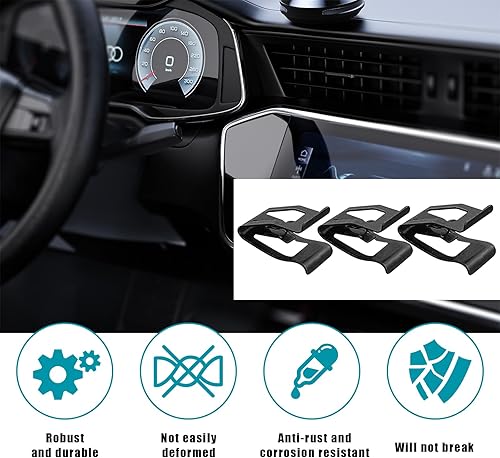 Miniatura 4 de Augeny 10 clips de metal para moldura de salpicadero, retenedor de metal para consola delantera de automóvil, clip universal para tablero de